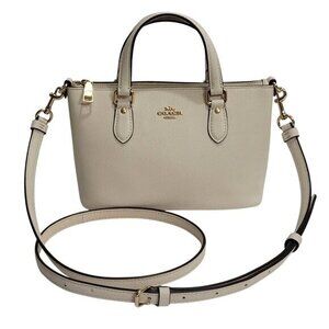 Coach Leather Mini Gallery Crossbody Chalk